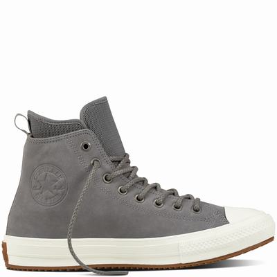 Converse Chuck Taylor All Star Waterproof Nubuck Boot High Tops Mens - Gray/White Shoes (480XKJOS)